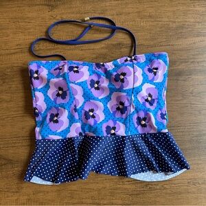 Flower peplum suit top